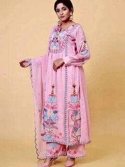 Pink Color Trending Pakistani Dress With Original Mirror and Thread Work