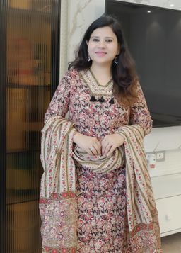 D.No. 545 Black Kalamkari Print Kurta Set (1095)