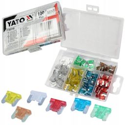 YATO CAR FUSE ASSORTMENT 100 PCS MINI LOW PRO