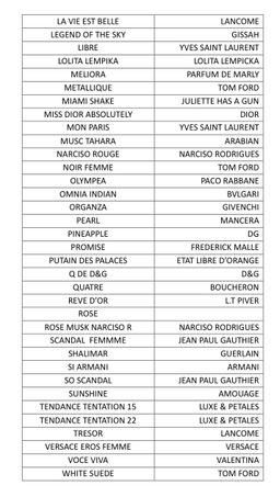 CATALOGUE SENTEURS FEMMINES