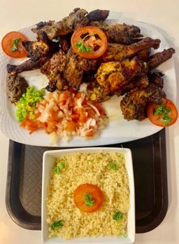 Demi pintade braisée avec atieke 