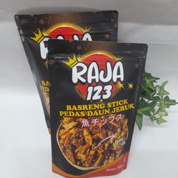 RAJA Keripik Basreng Stick Pedas Daun Jeruk 100gr
