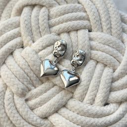 Silver Love Earrings