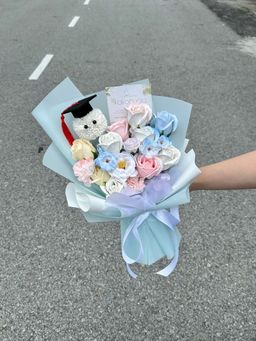 ( GP018) Graduation Ping Pong Soap Flower Mixed Bouquet  
