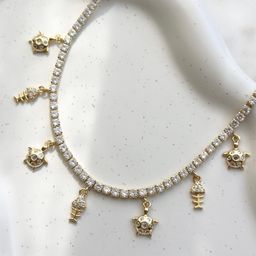 Summer Vibes Tennis Charm Necklace