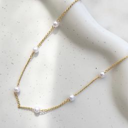 Pearl Line Necklace