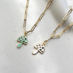 Enamel Mushroom Necklace