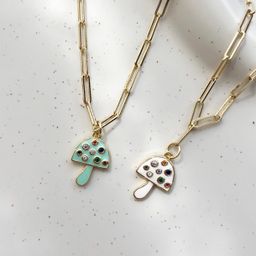 Enamel Mushroom Necklace