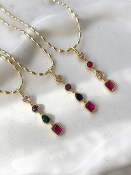 Multicolor Heart Necklace