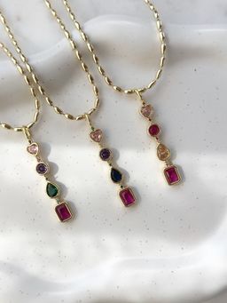 Multicolor Heart Necklace