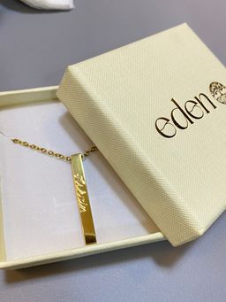 Men Rectangular Necklace (Without engraving)