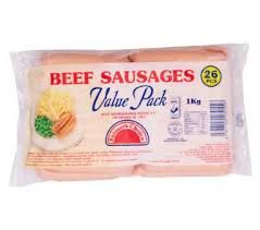 Beef sausages value pack 1kg