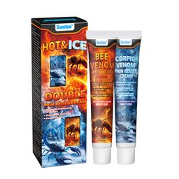 Sumifun HOT & ICE Double Pain Relief Cream (Bee Venom + Scorpion Venom) | Day & Night Use | Muscle & Joint Pain Relief