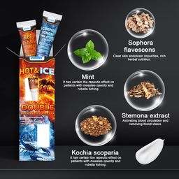 Sumifun HOT & ICE Double Pain Relief Cream (Bee Venom + Scorpion Venom) | Day & Night Use | Muscle & Joint Pain Relief