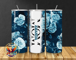 Personalised Floral Mom Tumbler (Hot/Cold)