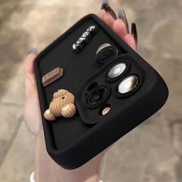 2025 3D Bear Cartoon Silicone Case For iPhone