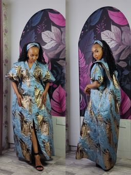 The Golden Sky Brocade Boubou Gown 