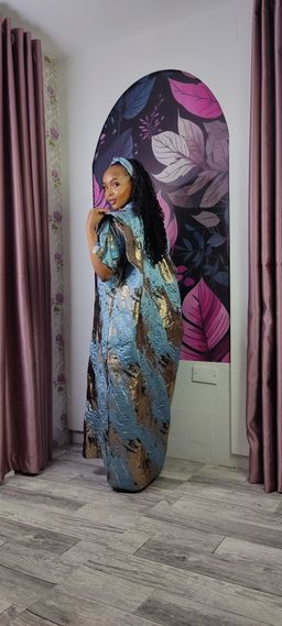 The Golden Sky Brocade Boubou Gown 