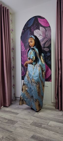 The Golden Sky Brocade Boubou Gown 