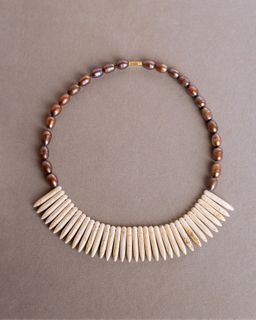 Howlite & Freshwater Pearls Necklace 