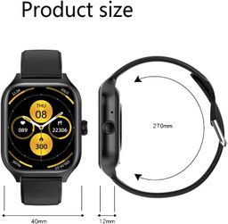 Vuult V4 Smart Watch, Smart Mens Watches, Fitness Watch, Smart Watches for Women, Waterproof Smartwatch, IP67 Waterproof, Android & iOS, 1.95" AMOLED Display, Fitness Watch for Women, Swimming Watch