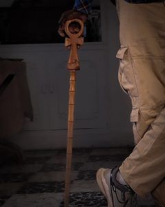 Key of life Walking Stick | Olive Wood | 90*1.5*1.5 cm 