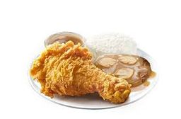 Jollibee (C8) 1-pc Chicken with Rice and Burgersteak