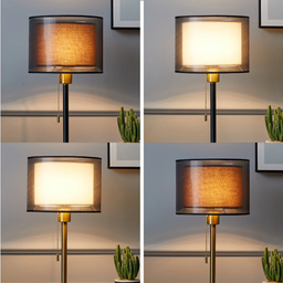 Lampu Meja Gaya Eropa Modern Elegan Model - Dual Layer Lamp Side Lampu Tidur Ruang Tamu Hotel Saklar Tarik Lampu Kamar