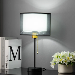 Lampu Meja Gaya Eropa Modern Elegan Model - Dual Layer Lamp Side Lampu Tidur Ruang Tamu Hotel Saklar Tarik Lampu Kamar