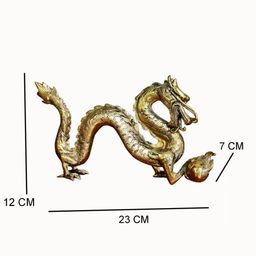 Pajangan Patung Naga Kuningan Dekorasi Fengshui Ruangan Rumah Kantor Hadiah