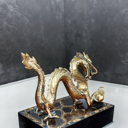 Pajangan Patung Naga Kuningan Dekorasi Fengshui Ruangan Rumah Kantor Hadiah