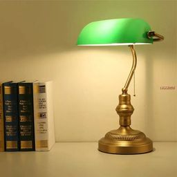 Desk Lamp Luxurious - Lampu Meja Baca Belajar Ruang Kantor Kamar Tidur Mewah Sentuhan Artistik Vintage
