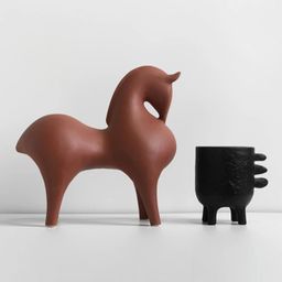 Patung Kuda Nordic Premium Material Logam Kuat Mewah Estetik Elegan Citra Garden Hiasan Dekorasi Modern Kantor Rumah