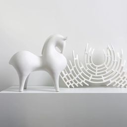 Patung Kuda Nordic Premium Material Logam Kuat Mewah Estetik Elegan Citra Garden Hiasan Dekorasi Modern Kantor Rumah