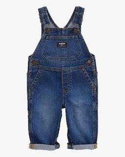 Stretch Denim Overalls - Dark Wash (3mths to 5T)