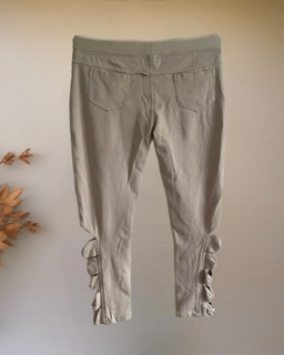 Ruched Hem Cropped Pants