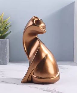 Pajangan Patung Kucing Modern Lucky Cat Charming Gaya Eropa Kreatif Dekorasi Meja Kantor Ruang Tamu Kamar Tidur Lounge Dekorasi Keberuntungan