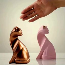 Pajangan Patung Kucing Modern Lucky Cat Charming Gaya Eropa Kreatif Dekorasi Meja Kantor Ruang Tamu Kamar Tidur Lounge Dekorasi Keberuntungan