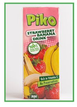 PIKO STRAWBERRY BANANA 200ML X24 - 20306