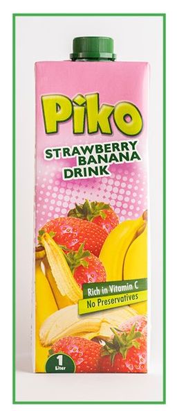 PIKO STRAWBERRY BANANA CARTON 1L X8 - 20338
