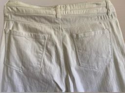 White Cropped Denim Pants