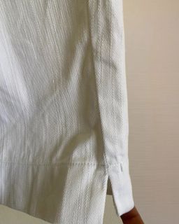 White Cropped Denim Pants