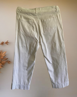 White Cropped Denim Pants