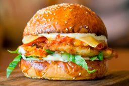 Barbeque chicken burger
