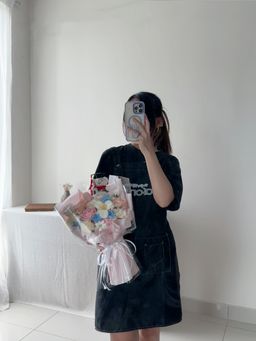 (GB027) Graduation Bear Soap Flower Mixed Bouquet  