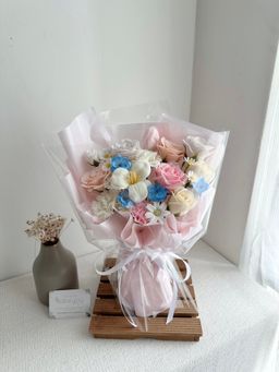 Soap Flower Mixed Transparent Bouquet  