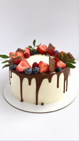 8 inches 1 layer Decadent Whipped cream Cake  