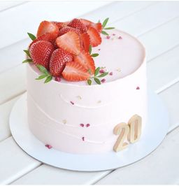 8 inches 2 layer Decadent Whipped cream Cake 