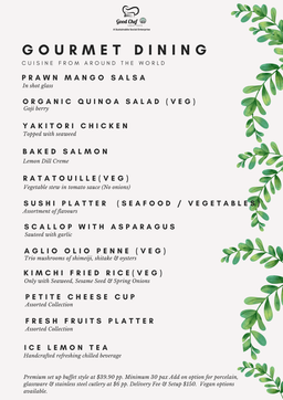 Buffet C at $39.90 (Min 30 pax)  