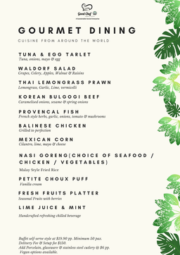 Buffet A at $19.90 (Min 50 pax)